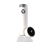 Insulated Water Bottle,Travel Mugs, 500ml LED Temperature Display Smart Water Cup, Stainless Steel Vacuum Drink Flasks, Cold & Hot Sport Drink Bottle for Gym, Office, Cycling (White)