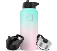 Insulated Water Bottle with Straw - 650/950/1200/1800 ml - Leakproof Double-Walled Stainless Steel Metal Drink Flask BPA-Free - Sports Travel Gym Camping Hiking Kids