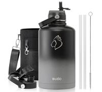 Insulated Water Bottle with Straw Lid, Modern Double Vacuum Stainless Steel Water Flask, Simple Half Gallon Water Jug, Metal Thermo Canteen Mug,87oz Sports Bottle