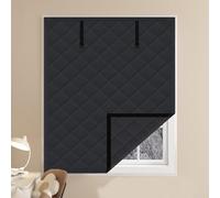 Insulated Window Cover Black/Gray, Winter Window Insulation Kit, Thermal Windows Blanket Winterizing Windows Curtains for RV Basement Apartment sala(Black,39x78in/100x200cm)