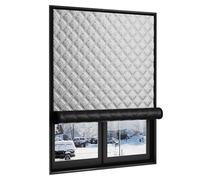Insulated Window Cover - Cotton + Aluminium Foil, Thermal Curtain, Window Insulation Film Set, Energy Saving | 100 x 180 x 2 cm, Lightweight 350 g, Heat Retention, Noise Reduction, Use