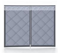 Insulated Window Drape Cold Barrier Window Curtain Thermal Window Covering | Magnetic Insulated Window Drape Zipper Winter Cold Blocking Window Curtain Oxford Fabric Waterproof and Durable