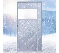 Insulated Windproof Door Curtain 160x225cm Easy Install Cold Resistant Blackout for Kitchens and Greenhouses Gray Green