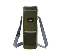 Insulated Wine Cooler Bag - Carrier insulated for 2 bottles, portable bottle holder with shoulder strap - Basg isolades without bottlesle avsec strap, portable boutesille holders P, Army Green