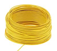 Insulated Wire Cable, 1x1mm² 7 Red Copper, 100m / 328.1ft Yellow - High Conductivity & Flexibility, PVC Insulation, Ideal for Home Appliances & DIY Electrical Projects