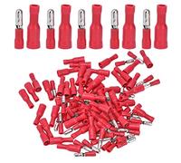 Insulated Wire Terminals Male Female Quick Crimp Butt Connectors 50 Pairs Copper Material for Electrical Equipment Industrial Automation Transportation Machinery Manufacturing