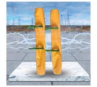 Insulating Blanket for High Voltage Electrical Work, High Voltage Insulation Mat 0.4kV/10kV with Two Opening Clips, Non-Slip Electrician Mat for Power Stations Cable(0.4kv,100x200cm/39.37x78.7in)