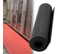 Insulating Floor Mat,High Voltage Rubber Insulating Mat for Electrical Safety, Non-Conductive Switchboard Floor Mat, Dielectric Flooring Roll, Black, 2m x 1m x 8mm (7' x 3' x 5/16")