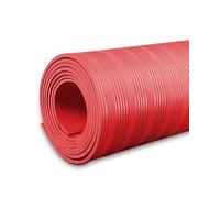 Insulating Mat,Heavy Duty Insulating Floor Mat for Fusebox Safety, Non-Conductive Dielectric Rubber Sheet, 6-35 kV Voltage Protection, Red, 3'x3'x1/4" (1m x 1m x 6mm)
