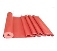 Insulating Rubber Floor Mats,Non-Slip Wear-Resistant Heavy Duty Sheet for Commercial Electrical(Red Long X Thick,2.7mx3mm)