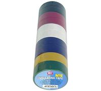 Insulating Tape Colourful Adhesive Tape 10 Pieces 10 Rolls 10 M, 18 MM Wide, Insulated Band Multi-Coloured