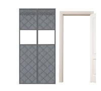 Insulation Cover for Doors, Magnetic Barrier for Entrance Areas - With Clear Window, Weatherproof Temperature Protection Door Cover, For Use At The House Entrance In