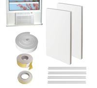 Insulation EVA Board, AC Window Sealing Panel, 17 Inches 2 Piece Foam Insert Kit, Heat Barrier Strip, Summer Weather Solution for Living Room, Bedroom, Dining Area, Home Cooling