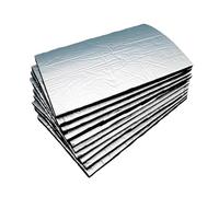 Insulation Mat Self Adhesive Soundproof Cotton Automobile Closed Cell Foam Aluminum Foil Sound Insulation 5mm Mat 25x18.5cm Engine Heat Shield Pad(20PCS)