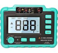 Insulation Resistance Tester, Digital Megohmmeter 250V 500V 1000V, CAT IV 600V, 0.1MΩ-2000MΩ, LCD Display, Auto Power Off for Electrical Wiring Cable Motor Transformer