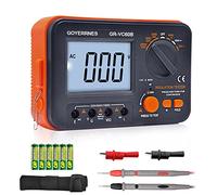 Insulation Resistance Tester Digital Ohm Meter Megohmmeter GR-VC60B+ DCV Megohm Meter Voltage Tester 250/500/1000V, ACV Megohm 750V with 1999 Count Large LCD Display, Data Hold, Backlight