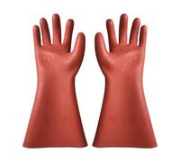 Insulation Rubber Gloves 12kV Electrical Safety Work Gloves for High Voltage Protection, Brown, 40 x 15 cm