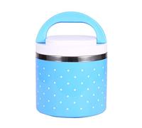 Insulation Thermal Lunch Box Box, 1/2/3 Layers Portable Insulated Thermo Stainless Steel Lunch Box Isolated Food Container Leakproof Stackable with Handle(Blue#1, 600ML 1 Layer)