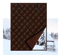 Insulation Thermal Window Cover Thicken Cotton Window Insulation Kit With Hook & Loop Windows Blanket In Bedroom Attic Windproof Cold-resistant(Brown,80x90cm)