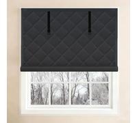 Insulation Window Cover Winter Insulated Curtain for drafty Windows, Door Screen, Thermal Insulated Block Light, Oxford Cloth Window Blanket(Black,45x47in/115x120cm)