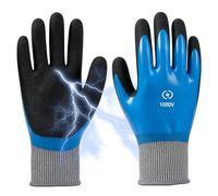 Insulation Work Gloves 1000V, Electrical Safety Gloves with Flame Retardant, Rubber Work Glove for High Voltage Protection, Anti Slip Protective Insulating Glove for Electrician Industrial Home Use