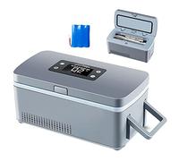 Insulin Cool Box Refrigerator Insulin Cooler Case USB Portable Refrigerator Cooler Travel Box with Alarm 10200mAh Battery for Home