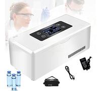 Insulin Cool Box Refrigerator Insulin Cooler Refrigerated Box,Insuline Fridge USB Portable Car Fridge Freezer Camping Car Fridge Freezer,Battery1