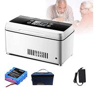 Insulin Cool Box Refrigerator Insulin Cooler Refrigerated Box, LCD Display Insulin Cooler Case Portable Reefer Car Small Refrigerator Cold Boxes Portable Drug Reefer Drug Constant Temperatur