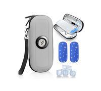 Insulin Cooler Diabetes Travel Case with Thermometer Temperature Display, Refrigerated Medication Travel Bag Gray