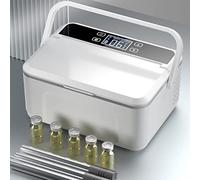 Insulin Cooler, Large Capacity Medicinal Fridge for Travel, Rechargeable Mini Car Insulin Cooler with LCD Display, 2 Batteries Included