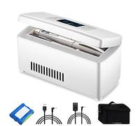 Insulin Cooler Portable Case with 10000mAh Battery, USB Rechargeable Travel Drug Cool Box, 2-8°C Thermostat for Home, Car, and Office Use