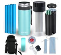 Insulin Cooler Travel Case, 2-8 Temp Control Insulin Pens Cooler, USB Medicine Travel with 4 Gel Ice Pack Medical Cooler EpiPen Case TSA Approved, Large Volume
