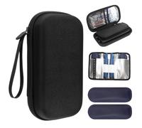 Insulin Cooler Travel Case for Diabetic Supplies with 2 Ice Packs Insulin Pen Storage Black Compact for Daily Life and Trip