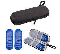 Insulin Cooler Travel Case,Small Medicine Cool Bag with 2 Ice Packs for Diabetic Needles Injection Pen Storage,Portable Monjaro Travel Case Medical Medication Fridge Insulated Box for Diabetes (Black)