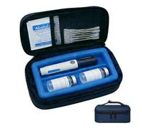 Insulin Cooler Travel Case TSA Approved, 20x9x5cm Large Capacity Travel Cool Bag with Ice Brick, Refrigerated Cooling Organizer with Inner Layer, Medicine Cool Bag, Travel Supplies