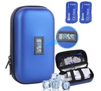 Insulin Cooler Travel Case TSA Approved, Refrigerated Diabetes Insulated Medication Injection Pen Bag for Airplane, Small Diabetic Vial Supplies with 2 Ice Packs, Keep Medicine Cool While Traveling