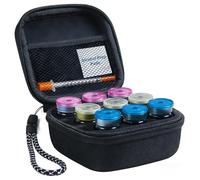 Insulin Fridge Holder & Travel Case-9 Slot Organiser for Standard 10ml U-100 Vials & Peptide Vials,Diabetic Storage Bag with Zipper,Portable Cooler Case with Wrist Strap (Black)