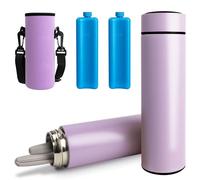 Insulin Pens Cooler Travel Case, TSA Approved Medicine Cooler with 2 Biogel Ice Pack, Diabetic Insulin EpiPen Carry Case (Light Purple)
