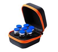 Insulin Peptide Vial Case for Fridge, with Logo and Hand Strap, Fits 5-10ml Vial, Not Fit Tall 10ml Vial, Orange Zipper and Black, 7 Vials Holder