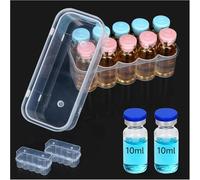 Insulin Vial Holder for Fridge 2 Pack, 10 Slot Peptide Storage Box Organiser - Fits Standard 10ml U-100 Insulin Vials (Up to 22mm Diameter), Stackable Vial Protector for Refrigerator