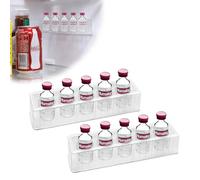 Insulin Vial Holder for Fridge - 5 Slots Wall-Mounted Insulin Vial Protector Case, PVC Transparent, for U-100 Vials with Anti-Slip Pad, 2.4 cm Hole Diameter by YOUSHARES(2PCS)