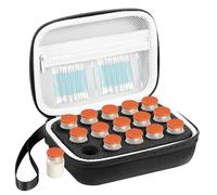 Insulin Vial Holder, Insulin Travel Case with Zipper and Handle, Vial Peptide Storage Box with Mesh Bag Suitcase Refrigerator Cooler Container, Diabetic Supplies Kits Fits 3ml to 10ml Vials(15 Slots)