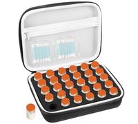 Insulin Vial Holder, Insulin Travel Case with Zipper and Handle, Vial Peptide Storage Box with Mesh Bag Suitcase Refrigerator Cooler Container, Diabetic Supplies Kits Fits 3ml to 10ml Vials(30 Slots)