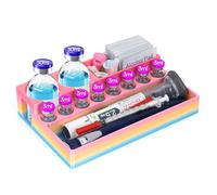 Insulin Vial Pens Holder for Fridge - 10 Slots Peptides Storage Case for 3ml, Insulin Vial Protector Case for 30ml/3ml Vials, Insulin Pen Case for Monjaro Ozempic Needles Syringes by YOUSHARES,Rainbow