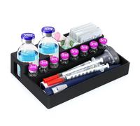 Insulin Vial Pens Holder for Fridge - 10 Slots Peptides Storage Case for 3ml, Insulin Vial Protector Case for 30ml/3ml Vials, Insulin Pen Case for Monjaro Ozempic Needles Syringes by YOUSHARES, Black