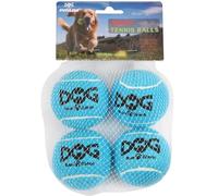 insum Squeaky Tennis Balls for Dogs Colorful Easy Catching Pet Dog Balls 4 Pack (2.0inch-Blue)