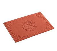 Insun Cotton Bath Mat, Absorbent Bathroom Rug, Machine Washable Floor Towel Burnt Orange Medallion 18'' x 30''
