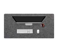 Insun Extended Gaming Mouse Pad Non-Slip Desk Pad Protector Office Writing Mat Felt Base 0.08 Inch Thick Dark Grey 80x30cm