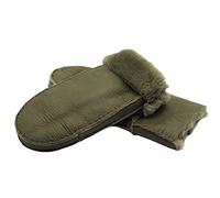 Insun Men Thick Warm Mitten Winter Plush Edge Wool Lining Mittens Green Large