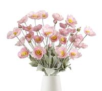 INSUNSIX Faux Poppy Flowers,8PCS Artificial Poppy Flowers Silk Poppies for Wedding Bouquet Party Table Centerpiece Arrangement Home Decor(Peach Coral)